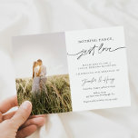 Invitación Nada Fancy Ama La Recepción De Bodas<br><div class="desc">Invitación a la recepción de bodas con "nada de fantasía solo amor" en un guión divertido. Personalizar con tu foto.</div>