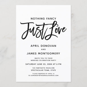 Invitación Nada Fancy Ama La Tipografía De Cepillos