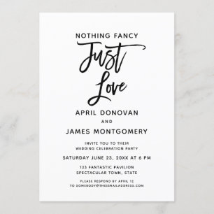 Invitación Nada Fancy Ama La Tipografía De Cepillos