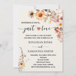 Invitación Nada Fancy Ama Simplemente A Elopement Fall Wildfl