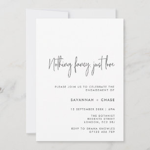 Invitación Nada Fancy Ama Simplemente La Fiesta De Participac