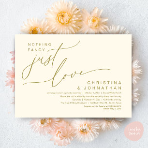 Invitación Nada Fancy Ama Solamente A Boda Fiesta De Cena