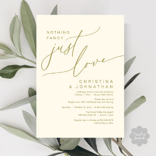Invitación Nada Fancy Ama Solamente A Boda Fiesta De Cena