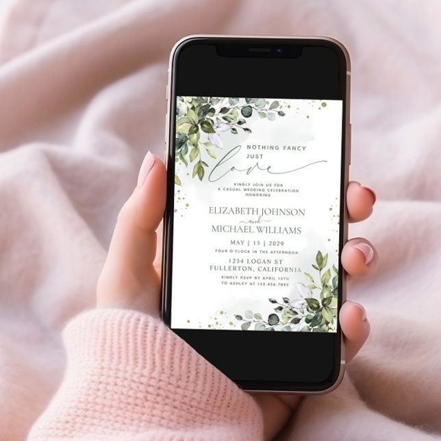 Invitación Nada Fancy Ama Solamente A Eucalyptus Boda Verde (Subido por el creador)