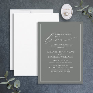 Invitación Nada Fancy Ama Solamente A Eucalyptus Casual Boda