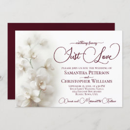 Invitación Nada Fancy Ama Solamente A Los Bodas De Las Orquíd