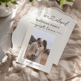 Invitación Nada Fancy Ama Solamente A Nosotros, Elopement Fie