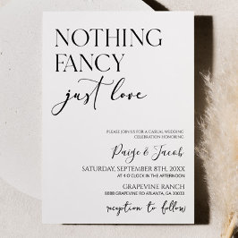 Invitación Nada Fancy Ama Solamente Al Boda Casual Minimalist