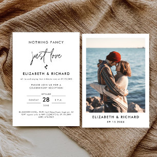 Invitación Nada Fancy Ama Solamente Al Boda Casual Minimalist