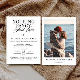 Invitación Nada Fancy Ama Solamente Al Boda Casual Minimalist