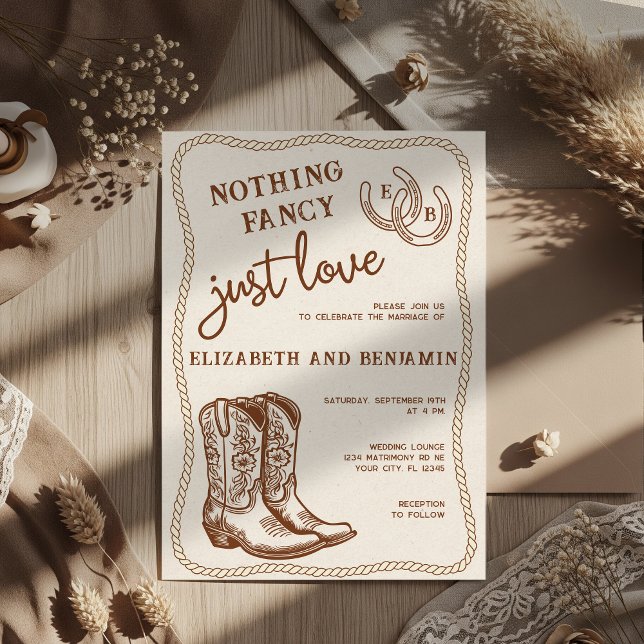 Invitación Nada Fancy Ama Solamente Al Boda Occidental De La  (Subido por el creador)