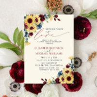 Nada Fancy Ama Solamente El Girasol Azul Borgoña E