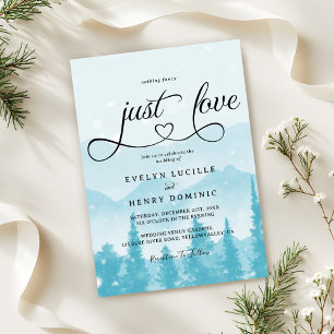 Invitación Nada Fancy Ama Solamente La Boda De Invierno