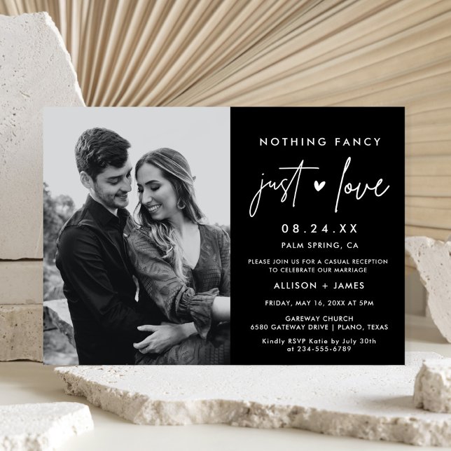 Invitación Nada Fancy Ama Solamente La Foto De Elopement Mode (Subido por el creador)