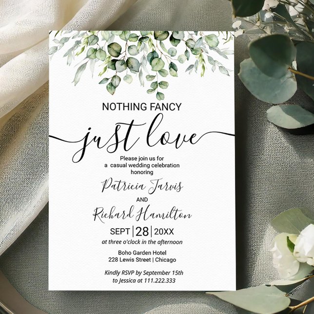 Invitación Nada Fancy Ama Sólo Al Boda De La Verdemia (Subido por el creador)