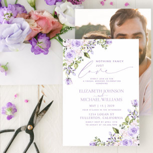 Invitación Nada Fancy Ama Sólo Lilac Lavender Photo