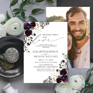 Invitación Nada Fancy Ama Solo Plum Purple Casual Photo