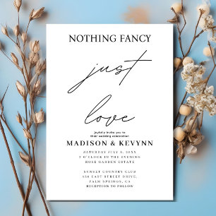 Invitación Nada Fancy Just Love Boda