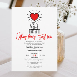 Invitación Nada Fancy Just Love Boda