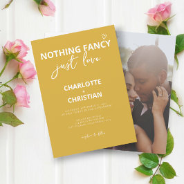 Invitación Nada Fancy Just Love Minimalista Boda