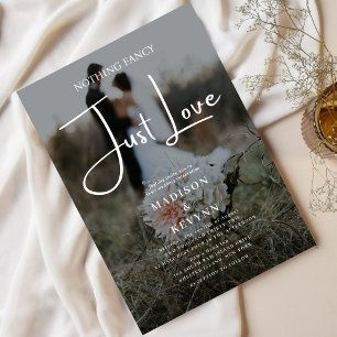 Invitación Nada Fancy Just Love Photo Boda