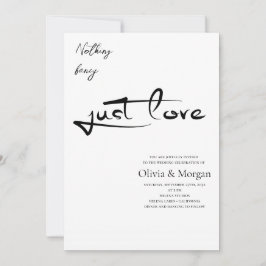 Invitación Nada Fancy Just Love Script Boda