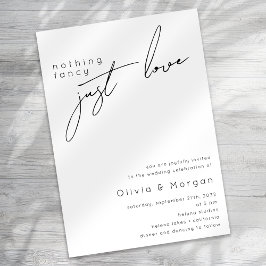 Invitación Nada Fancy Just Love Script Boda