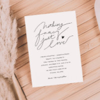 Nada Fancy Just Love Script Typography Boda