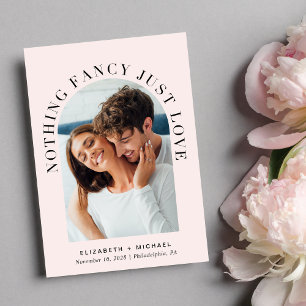 Invitación Nada Fancy Love Just Love Arch Photo Pink Boda