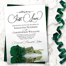 Invitación Nada Fancy Love Just Love Emerald Green Rosa Boda