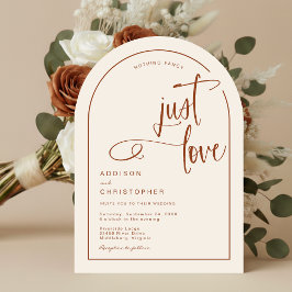 Invitación Nada Fancy Love Just Love Handwriter Script Boda