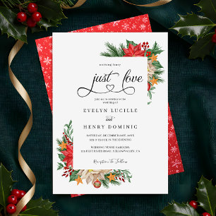 Invitación Nada Fancy Love Just Love Holiday Boda