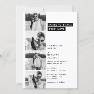 Invitación Nada Fancy Love Just Love Photo Booth Fun Boda