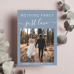 Invitación Nada Fancy Love Just Love Photo Wedding Recepción