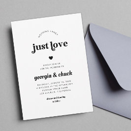 Invitación Nada Fancy Love Just Love Retro Faded Photo Boda