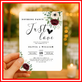Invitación Nada Fancy Love Just Love Sage Green Boda