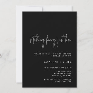 Invitación Nada Fancy Love Just Love Simple Engagement Party