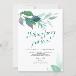 Invitación Nada Fancy Sólo Ama Al Boda De Elopement