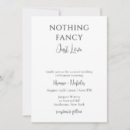 Invitación Nada Fancy, Solo Amo Al Boda Casual