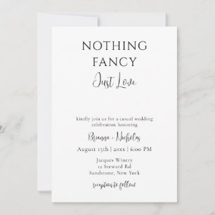 Invitación Nada Fancy, Solo Amo Al Boda Casual