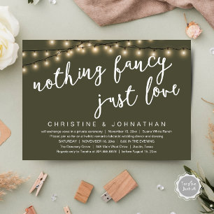 Invitación Nada Fancy, Solo Amo La Cena Rústica Boda