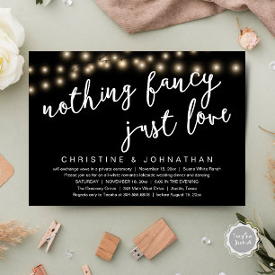 Invitación Nada Fancy, Solo Amo La Cena Rústica Boda