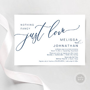 Invitación Nada Fancy Sólo Amor, Boda Elopement Brunch