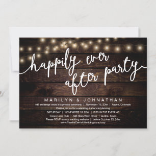 Invitación Nada Fancy, Sólo Amor, Cena Rústica Boda