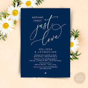 Invitación Nada Fancy, Solo Amor, Recepción De Bodas