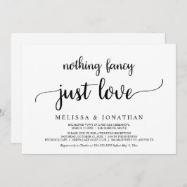 Invitación Nada Fancy Sólo Amor, Simple Rústico Mínimo