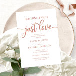 Invitación Nada Fantástico Sólo Ama Al Boda Casual<br><div class="desc">Nada Fancy Ama La Invitación A La Boda Casual</div>