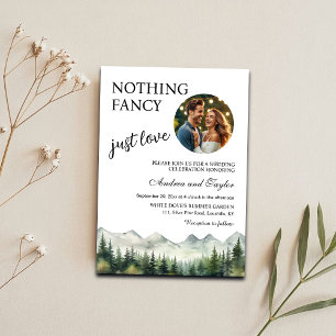 Invitación Nada Fantástico Sólo Ama La Foto Del Boda Casual