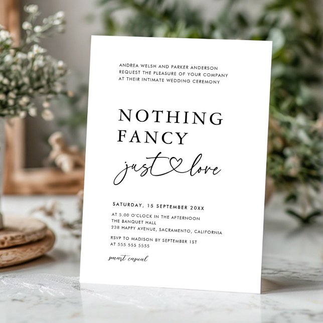 Invitación Nada Fantástico Sólo Ama La Recepción De Bodas Cas (Subido por el creador)