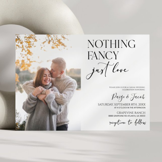 Invitación Nada Fantástico Solo Amar A La Foto Boda Casual (Subido por el creador)